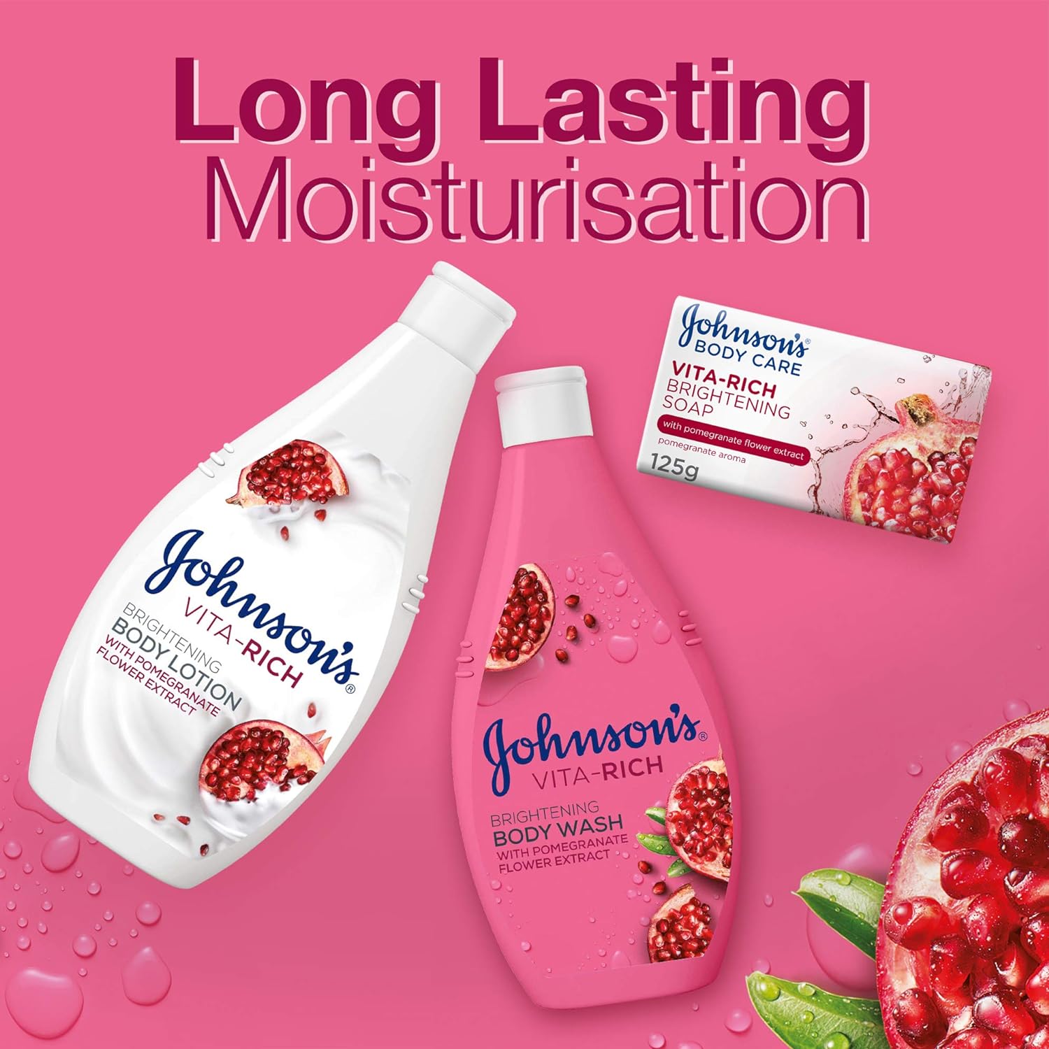 Johnsons Body Wash Vita Rich Brightening Pomegranate Flower 400 Ml